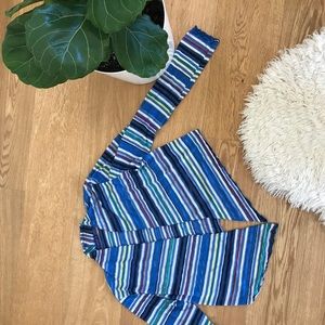 ~ Light Blouse with Colorful Striped Pattern ~